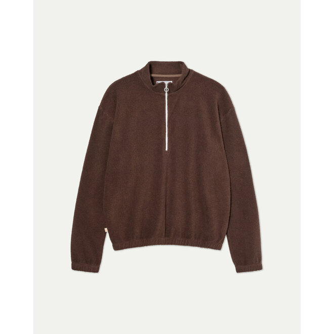 Mata Quarter-Zip Fleece in Brown
