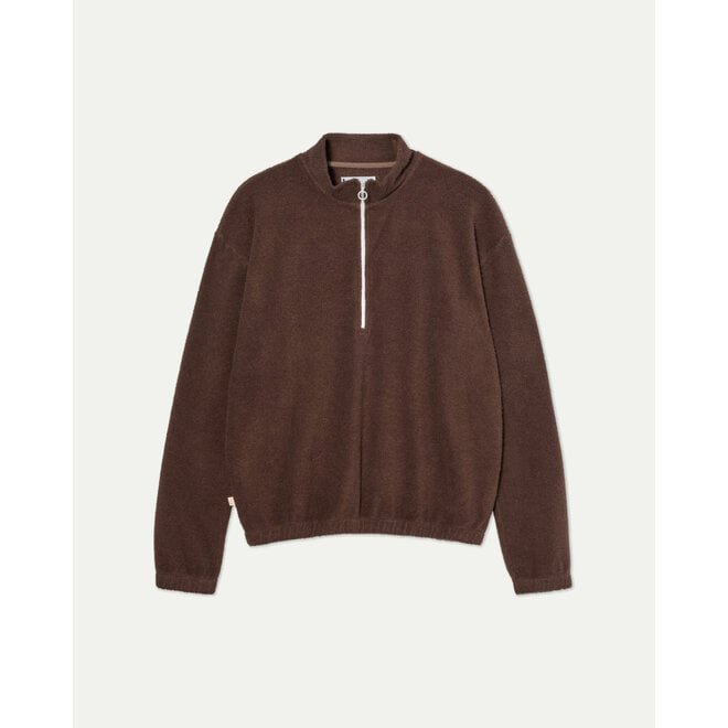 Mata Quarter-Zip Fleece in Brown