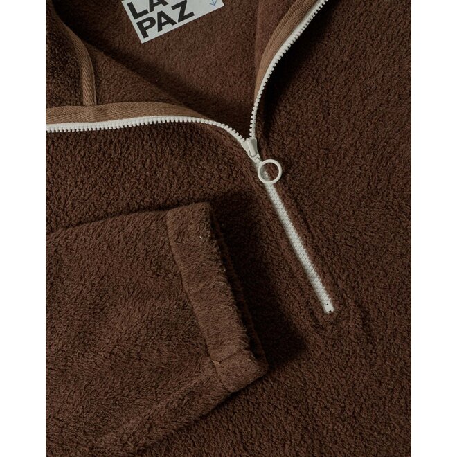 Mata Quarter-Zip Fleece in Brown