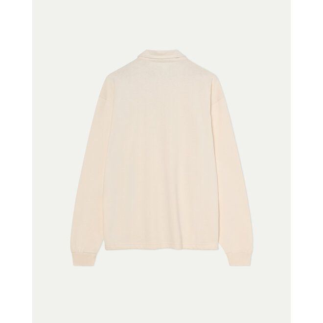 Mesquita Long Sleeve Polo in Off-White