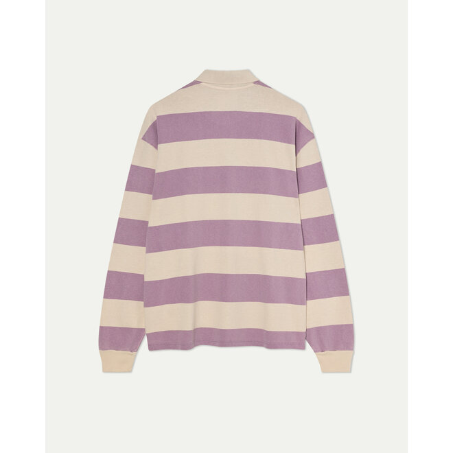 Sequeira Rugby Shirt in Grape/Beige