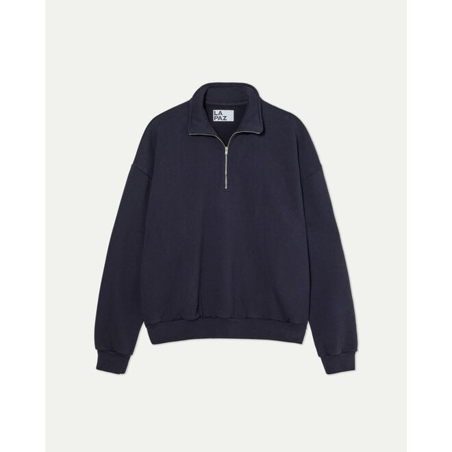 Raposo Quarter-Zip Sweatshirt in Dark Navy