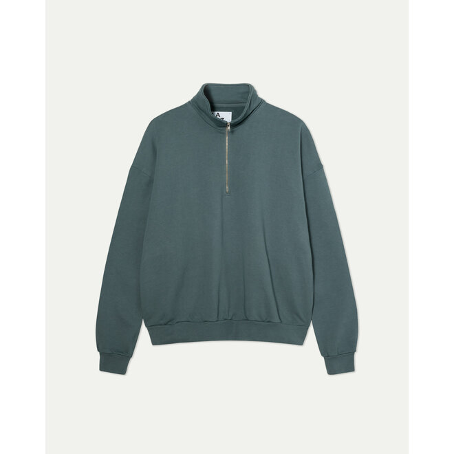 Raposo Quarter-Zip Sweatshirt in Balsam Green