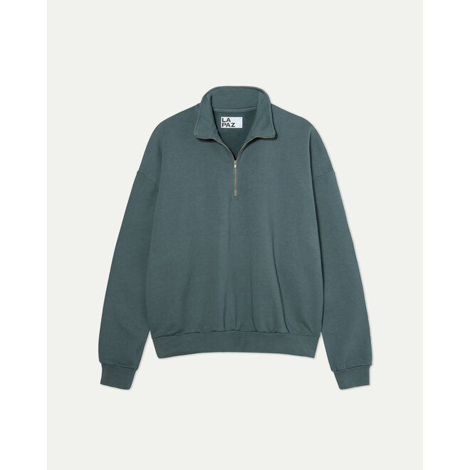 Raposo Quarter-Zip Sweatshirt in Balsam Green
