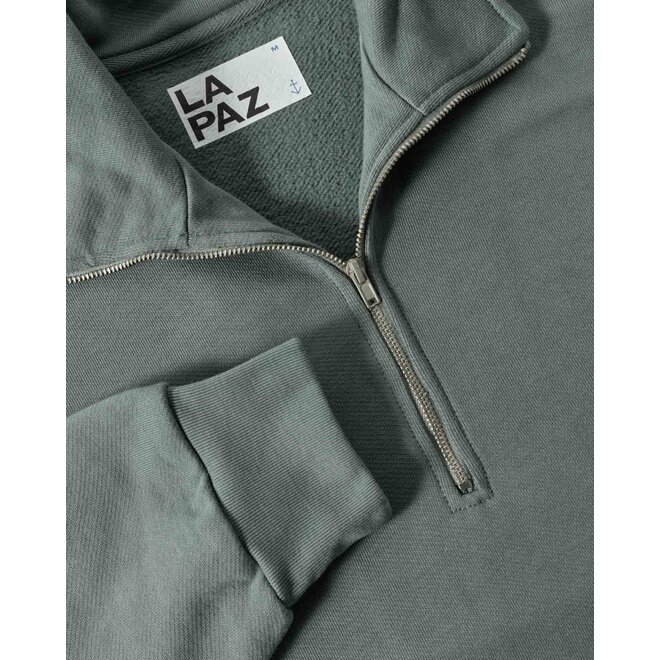 Raposo Quarter-Zip Sweatshirt in Balsam Green