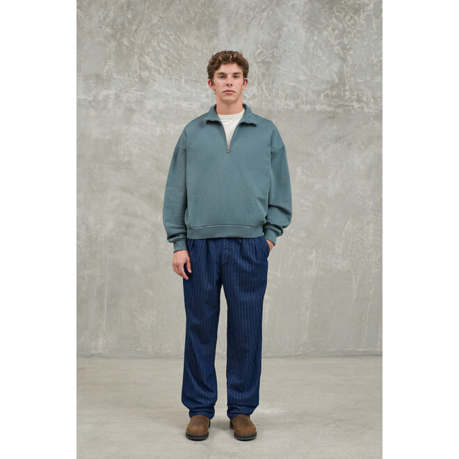 Raposo Quarter-Zip Sweatshirt in Balsam Green