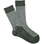 Wool Herringbone Crew in Green