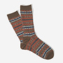 Reverse Fair Isle JQ Crew in Brown