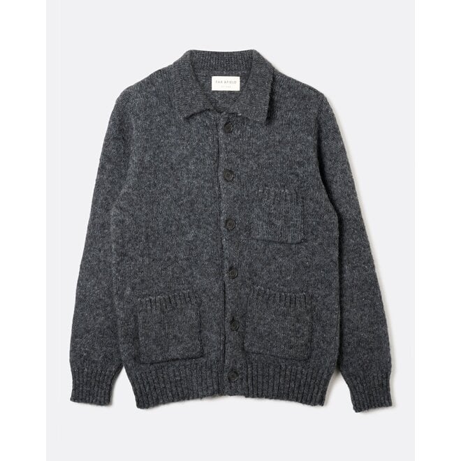 Station Cardigan in Shaggy Grey