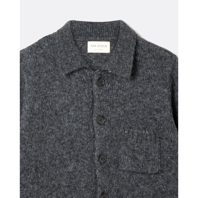 Station Cardigan in Shaggy Grey