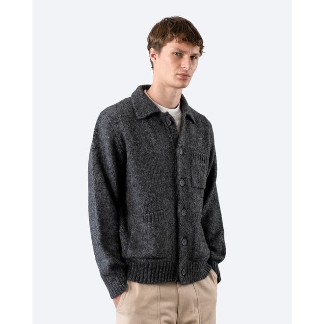 Station Cardigan in Shaggy Grey