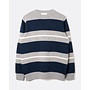 Combin Stripe Knit in Grey/Navy