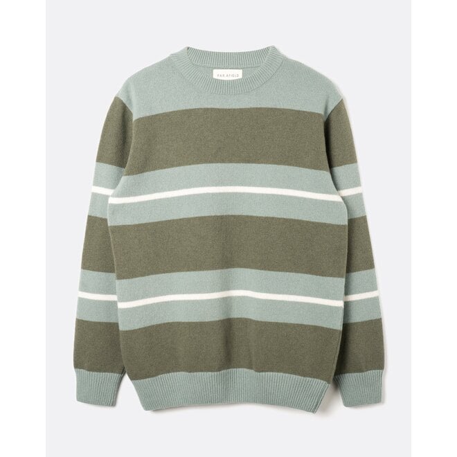 Combin Stripe Knit in Aqua Blue/Green