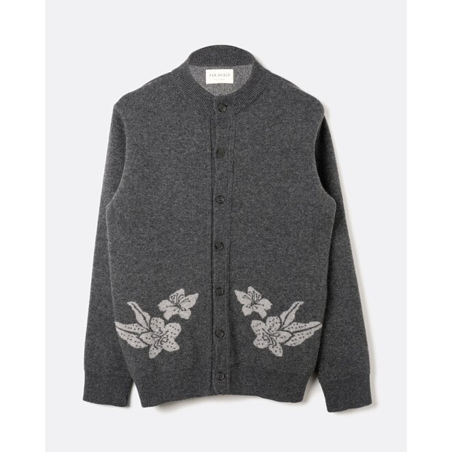 Albers Cardigan in Grey Flowers