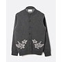 Albers Cardigan in Grey Flowers