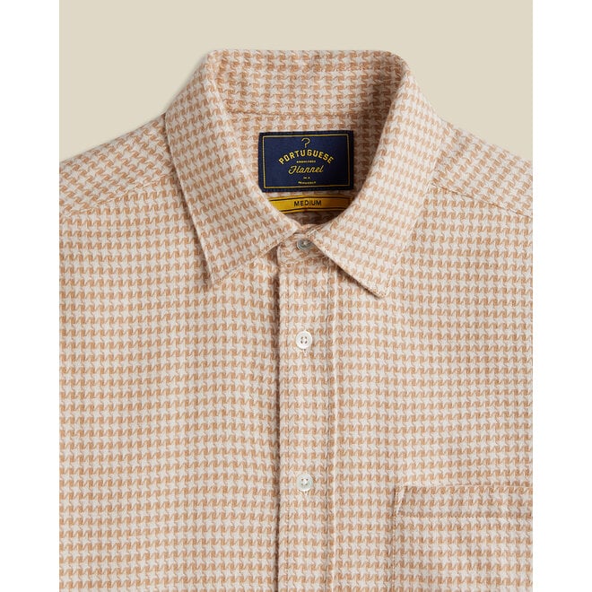 Abstract Pied Poule Shirt in Cream