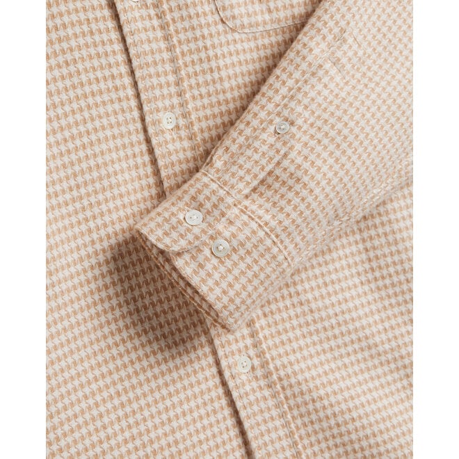 Abstract Pied Poule Shirt in Cream