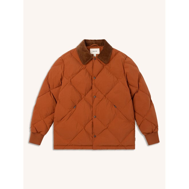 Dunbar Padded Jacket in Rust Orange
