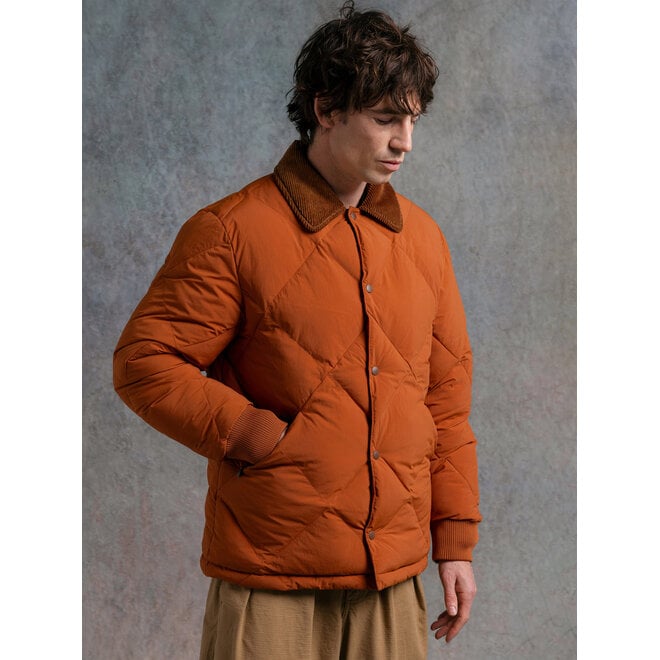 Dunbar Padded Jacket in Rust Orange
