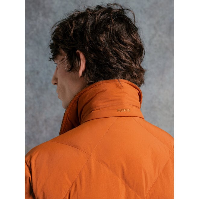 Dunbar Padded Jacket in Rust Orange