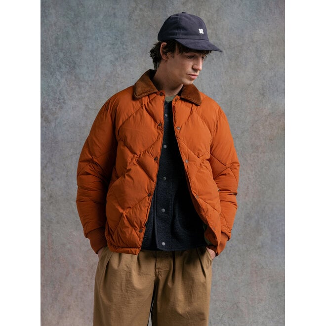 Dunbar Padded Jacket in Rust Orange