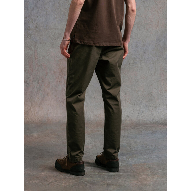 Inverness Trouser in Dark Olive Twill