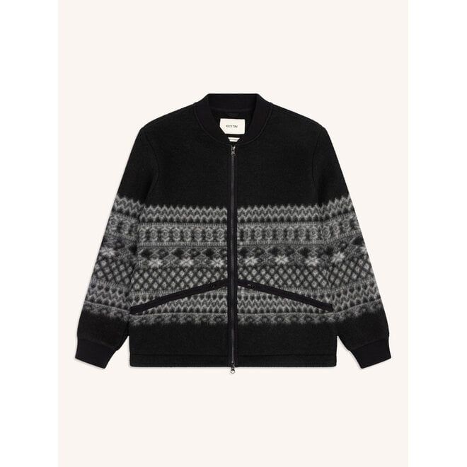 Dreghorn Fairisle Fleece In Black