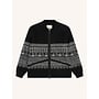 Dreghorn Fairisle Fleece In Black