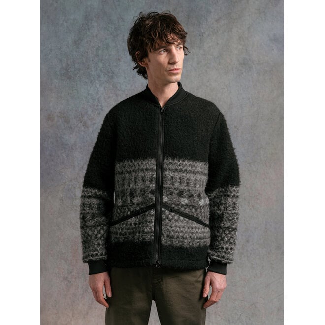 Dreghorn Fairisle Fleece In Black