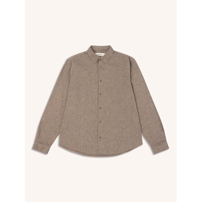 Dirleton Herringbone Shirt in Brown