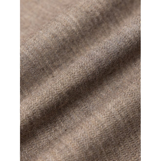 Dirleton Herringbone Shirt in Brown
