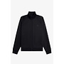 Contrast Taped Track Jacket in Black