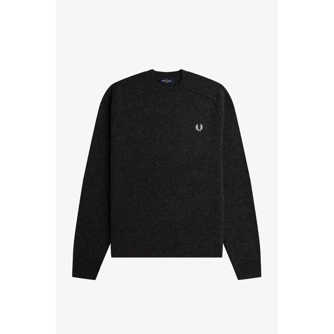Saddle Sleeve Jumper in Charcoal Marl
