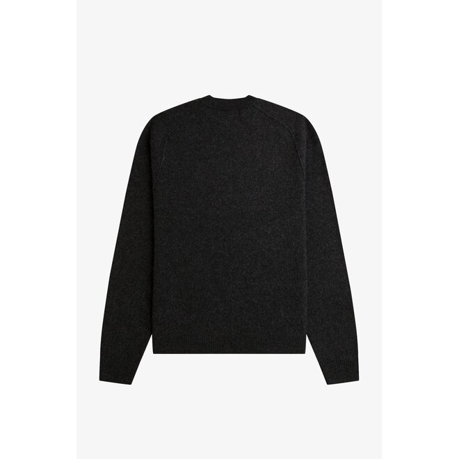Saddle Sleeve Jumper in Charcoal Marl