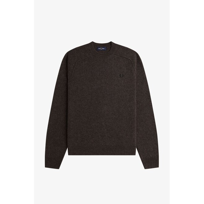Saddle Sleeve Jumper in Rich Brown Marl