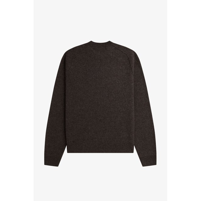 Saddle Sleeve Jumper in Rich Brown Marl