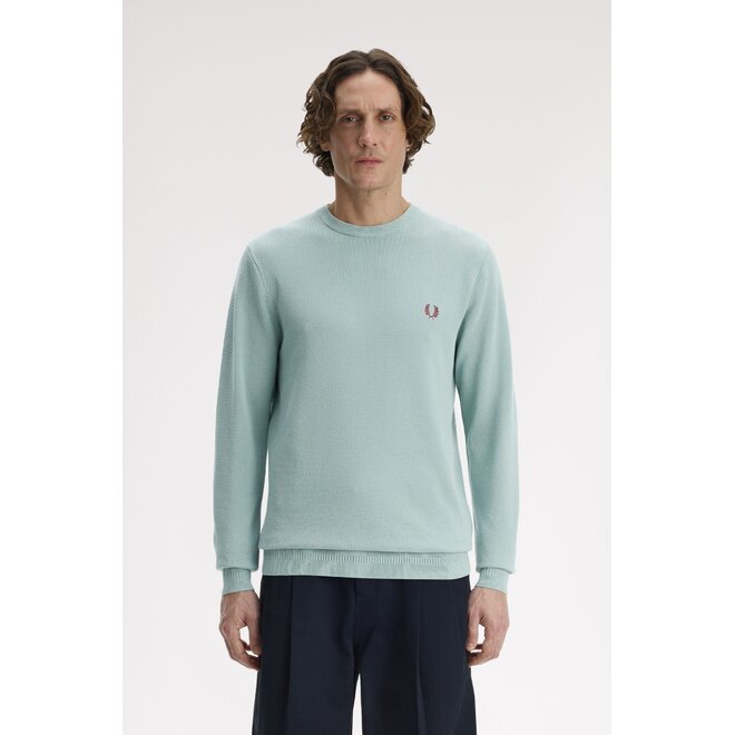 Pique Stitch Jumper in Silver Blue