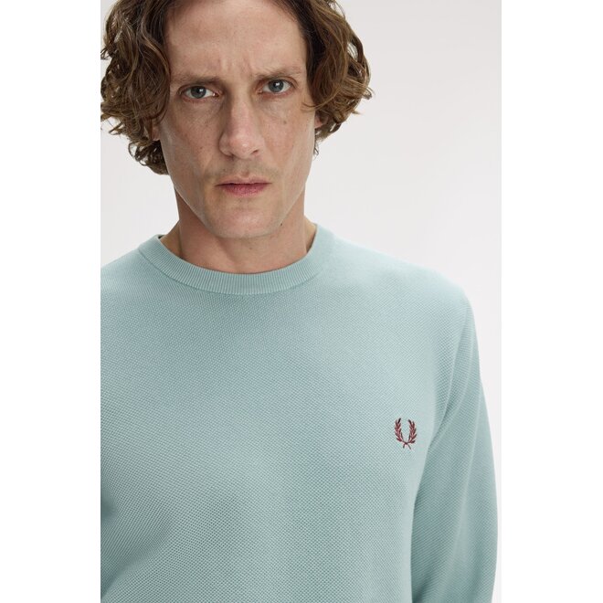 Pique Stitch Jumper in Silver Blue