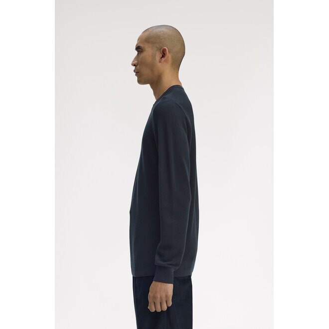 Pique Stitch Jumper in Twilight Navy