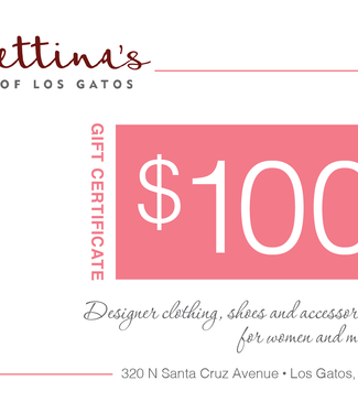 gift certificate $100