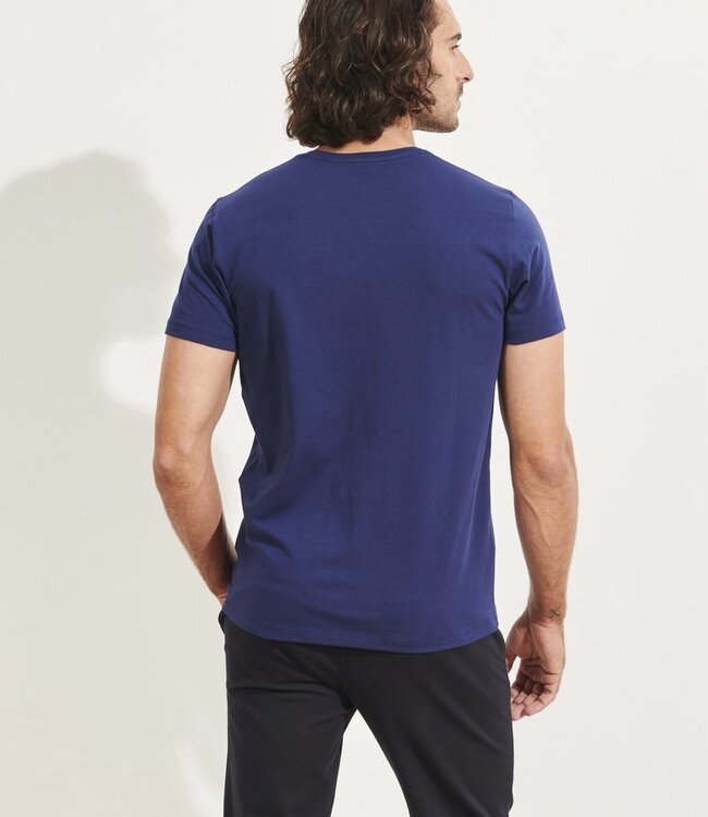 Patrick Assaraf Ocean Blue Short Sleeve T
