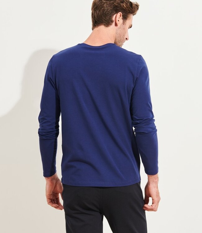 Patrick Assaraf Ocean Blue Long Sleeve T