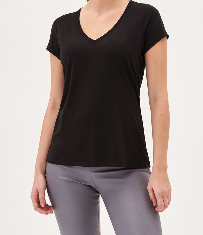 Tyler Madison Black V Neck T Shirt