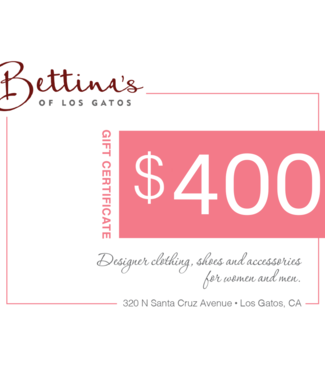 Gift Certificate $400