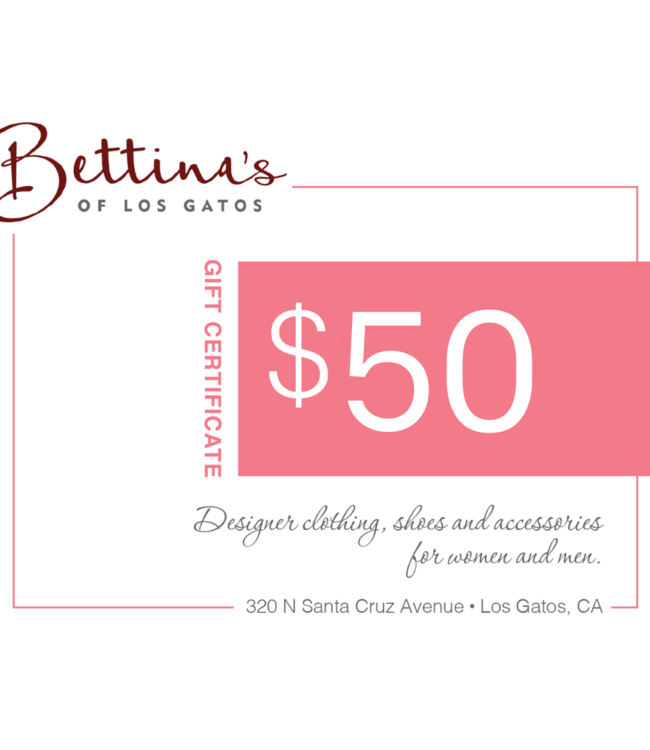 gift certificate $50
