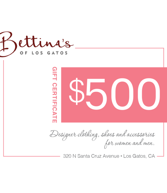 Gift Certificate $500