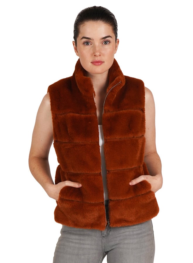 Love Token Layla Genuine Rabbit Fur Vest (XS)
