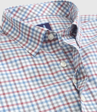 Johnnie-O Shelby Button Down Medium Check Currant