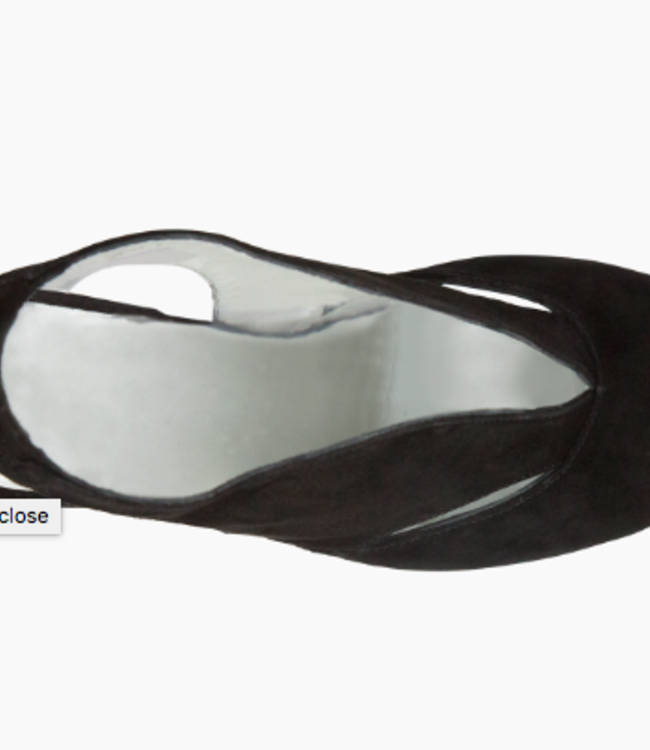 Eric Michael Peru Cutout Suede Hi Slingback Black