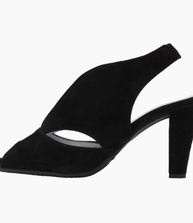 Eric Michael Peru Cutout Suede Hi Slingback Black